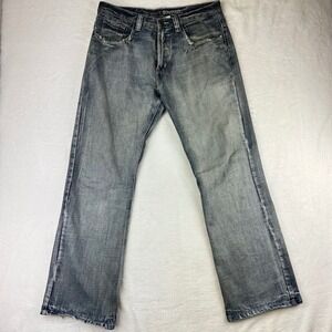 Urban Up Jeans Mens Bootcut Loose Fit 34x32 Blue Distressed Cotton Y2K